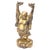 Patinated Wooden Buddha Sculpture in Gilt Color For Sale - Image 11 of 11