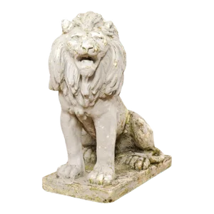 French Lion Garden Statue