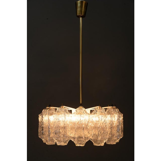 Ice Glass Chandelier from Kalmar Leuchten, 1950s For Sale - Image 13 of 18