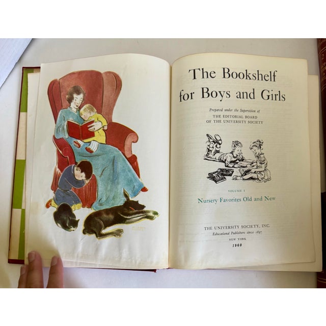 Red 1960 “The Bookshelf for Boys and Girls” Complete 10-Volume Book Set For Sale - Image 8 of 11