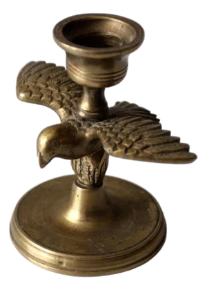 Vintage Brass Eagle Candlestick Holder