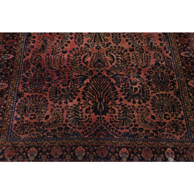 Antique Persian Sarouk Rug- 04'02 X 06'06 For Sale - Image 13 of 13