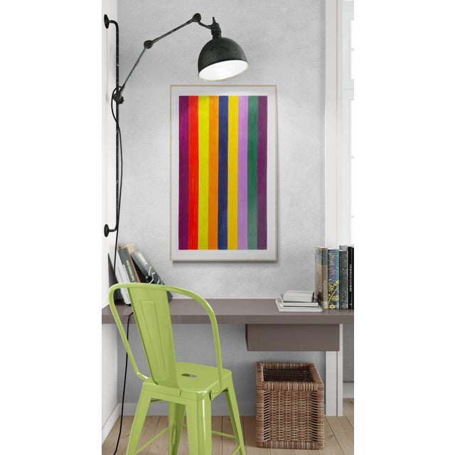 Vertical Bars With Purple and Orange For Sale - Image 4 of 4