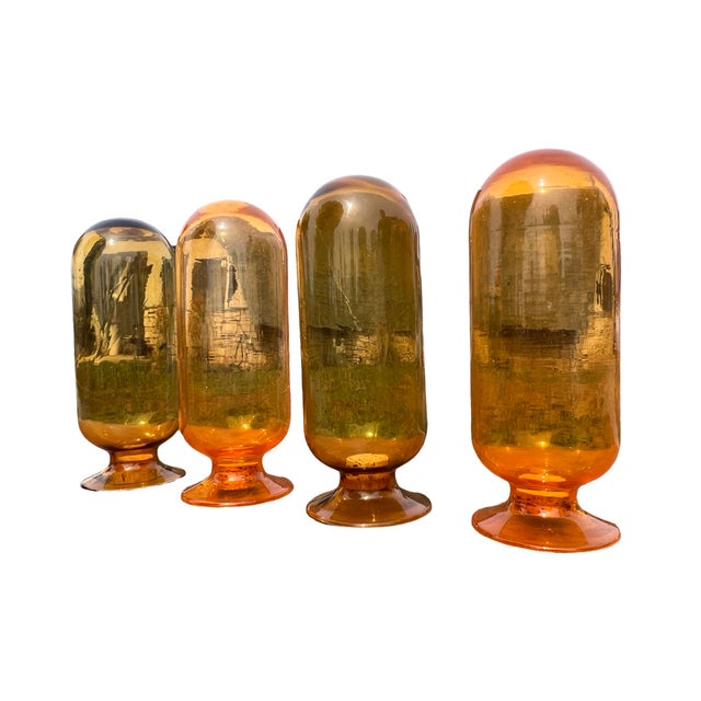 Dansk Mid Century Modern Dansk Inverted Apothecary Pill Jars Storage Spice Japan Holder For Sale - Image 4 of 11