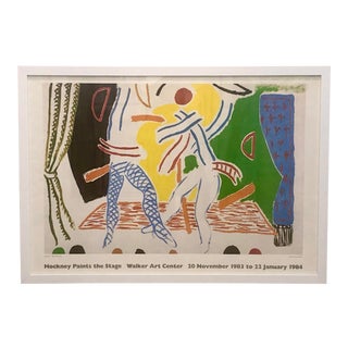 David Hockney Paints the Stage Walker Art Center 1984 Exhibition Poster, Framed For Sale