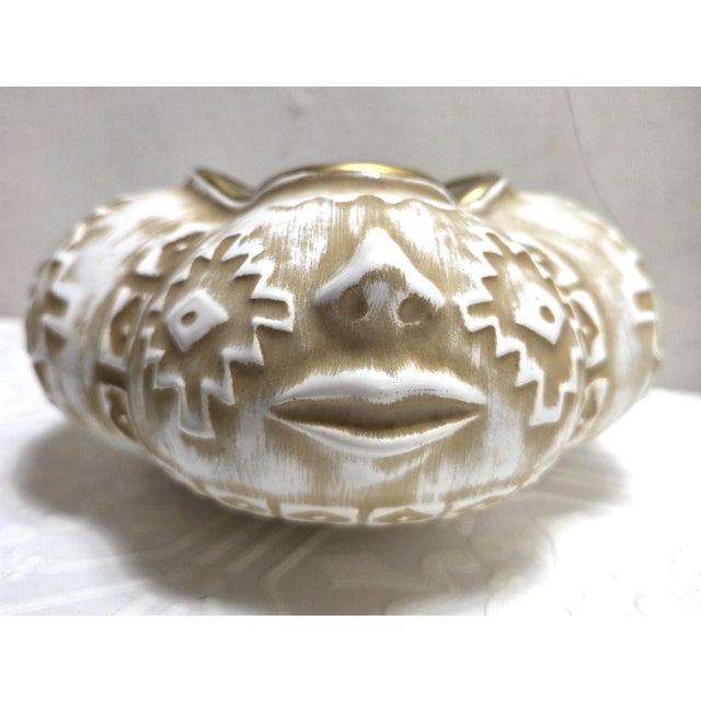 1960 Haeger Face Planter Cachepot Organic Modern Art Pottery Shelf Bookcase Decor For Sale - Image 13 of 18