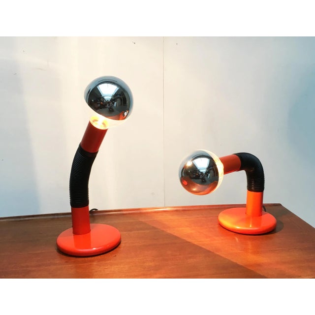 Vintage Space Age Italian Table Lamp by Bellini for Targetti, 1970s For Sale - Image 11 of 18