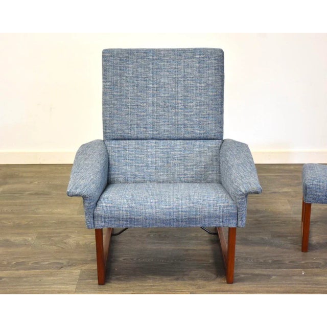 Danish Teak Mid-Century Modern Lounge Chair & Ottoman For Sale In Boston - Image 6 of 12
