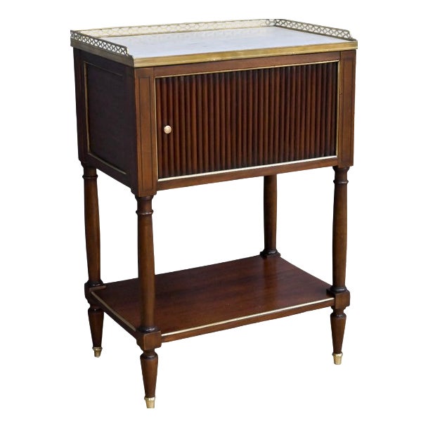 Mid-19th Century Louis XVI Mahogany Roll-Top Coffee Table For Sale