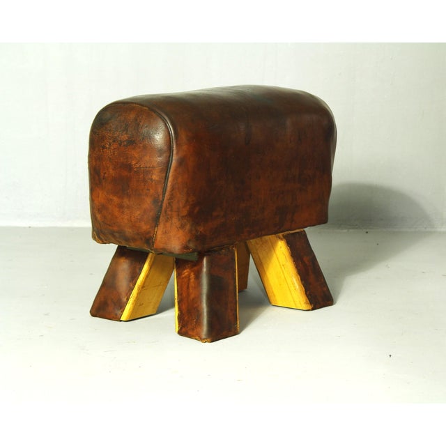 Leather Gymnastics Pommel Horse, 1950s For Sale - Image 6 of 14