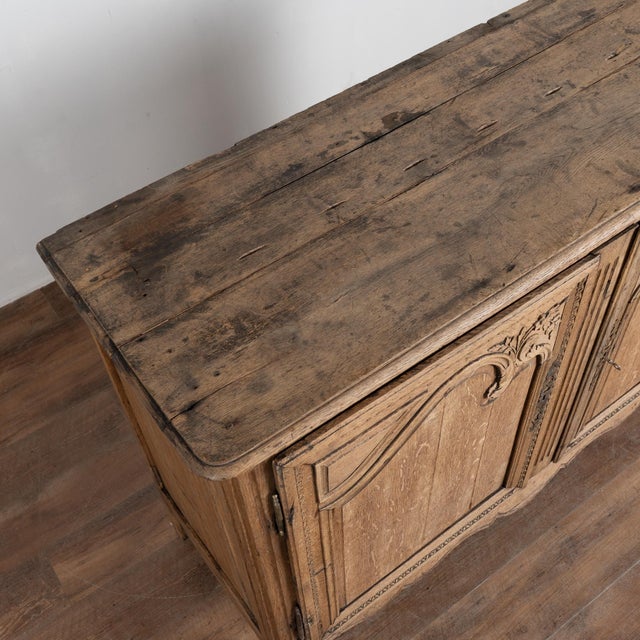 19th Century Bleached Oak Sideboard Buffet From France For Sale - Image 4 of 13