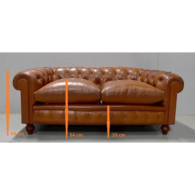 Late 19th Century Leather Chesterfield Sofa For Sale - Image 14 of 18