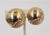 Gold Vintage 1980s Signed Bijoux Cascio Domed Goldtone & Rhinestone Earrings - 2 Pieces For Sale - Image 8 of 10
