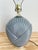 Vintage 80s Deco Revival Gray Cased Glass Table Lamp For Sale - Image 12 of 12