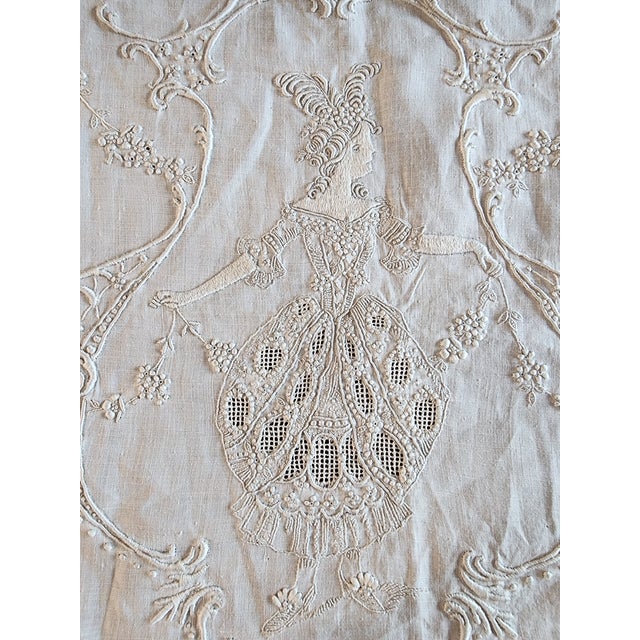 Exquisite Antique Embroidered Handkerchief For Sale - Image 15 of 16