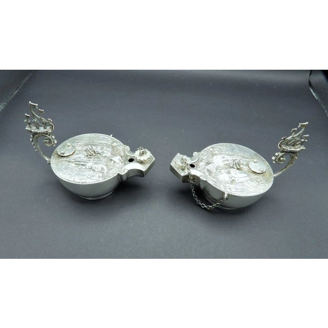 Antique 19th Century Italian 800 Silver Galleon Ships Spirit Lamps- Set of 2 For Sale - Image 9 of 9