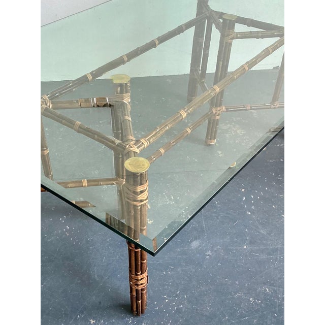 Sienna Vintage McGuire Rattan and Glass Dining Table For Sale - Image 8 of 18