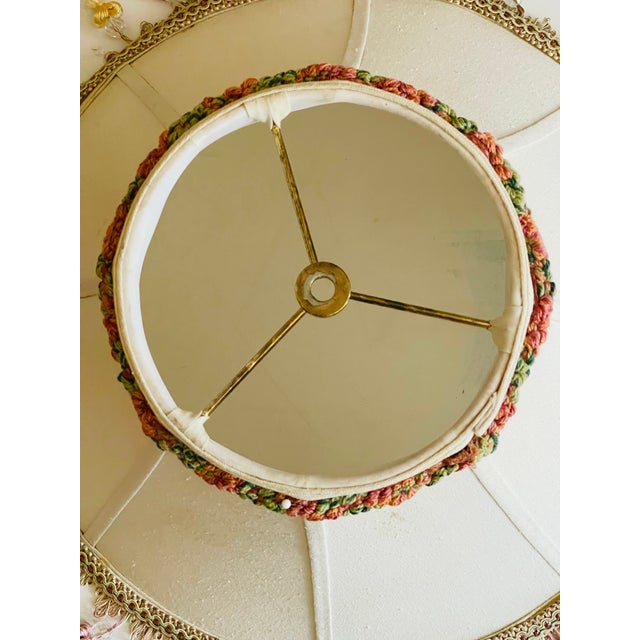 1950s Vintage Lamp Shade With Beaded Fringes For Sale - Image 5 of 5