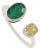 Modern Toi Et Moi Emerald & Yellow Diamond Bypass Ring Size 9, 1.88ct in 18k White Gold For Sale