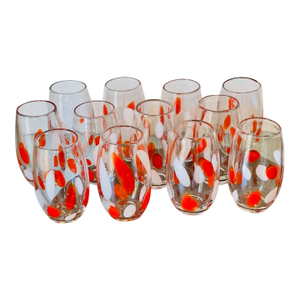 Set of 12, Handblown Vintage Glasses