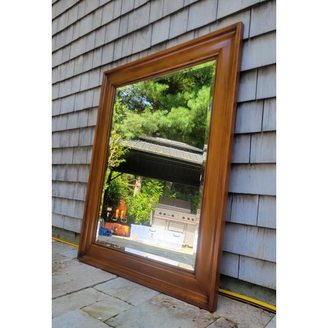 1990s Vintage French Louis Philippe Solid Cherry Wall Mirror by Grange Furniture For Sale - Image 5 of 7
