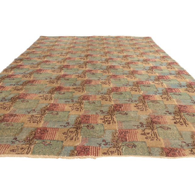 Rustic Vintage Turkish Sivas Rug, 06'08 X 10'02 For Sale - Image 3 of 10