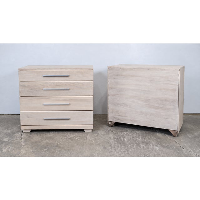 1950s Mid-Century Modern Raymond Lowey Cerused Chests for Mengel Furniture - Pair For Sale - Image 5 of 8