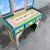 Vintage Memohis Style Hand Painted Vanity Desk With Chair and Mirror by Pia Cyrulnik For Sale In West Palm - Image 6 of 12