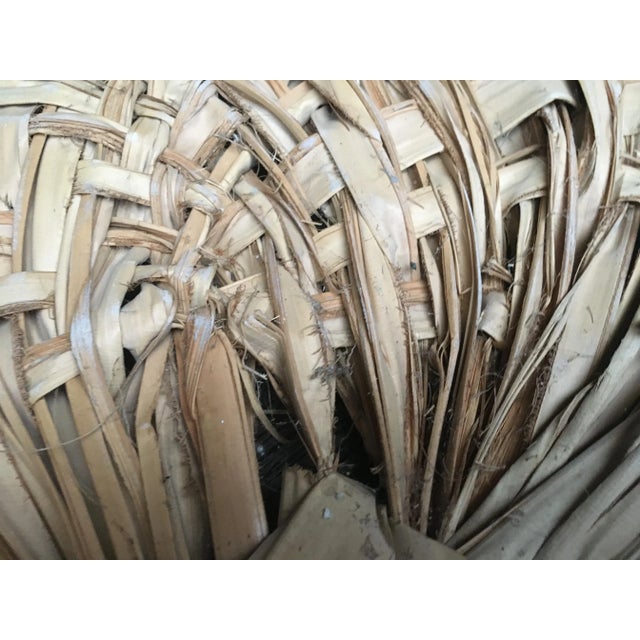 Palm Leaf Wall Mat, 1970s For Sale - Image 6 of 12