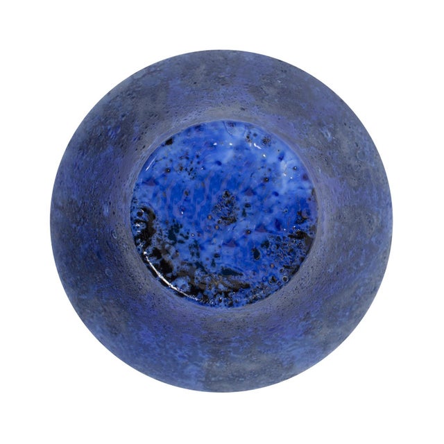 Contemporary Zynsky Art Glass in Deep Azure Blue- Short For Sale - Image 3 of 10