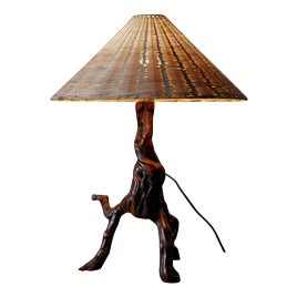 Grape Wood Table Lamp, France, 1960s For Sale