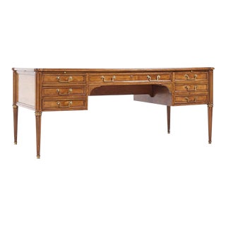 Baker Furniture Louis XVI Leather Top French Executive Desk For Sale