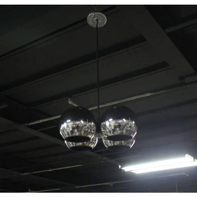 Mid-Century Modern Four Globe Light Fixture Pendant For Sale - Image 4 of 9