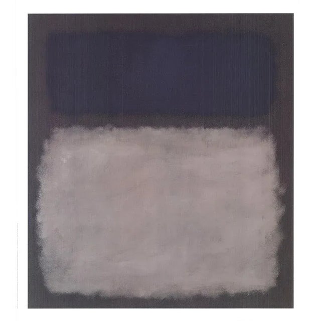 Abstract 2005 Mark Rothko 'Blue & Gray, No Text' Abstract Black & White Switzerland Offset Lithograph For Sale - Image 3 of 3