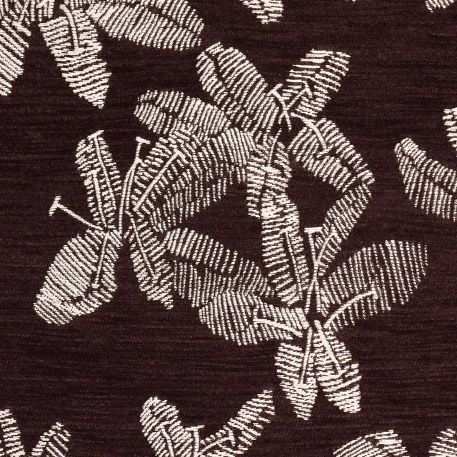 Contemporary SAMPLE - Schumacher x Caroline Z Hurley Hibiscus Fabric In Plum For Sale - Image 3 of 4