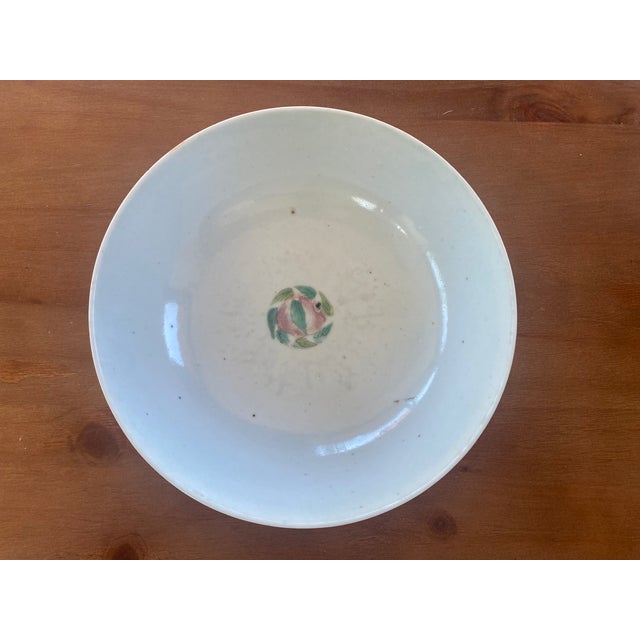 Early 20th Century Vintage Chinese Famille Rose Porcelain Peach Longevity Bowl For Sale - Image 5 of 8