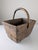 Antique Wabi-Sabi Wooden Log Basket with Wrought Iron Fittings For Sale - Image 4 of 18