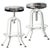 Pr. Of Vintage Restoration Hardward Adjustable White Bar Stools For Sale - Image 11 of 13