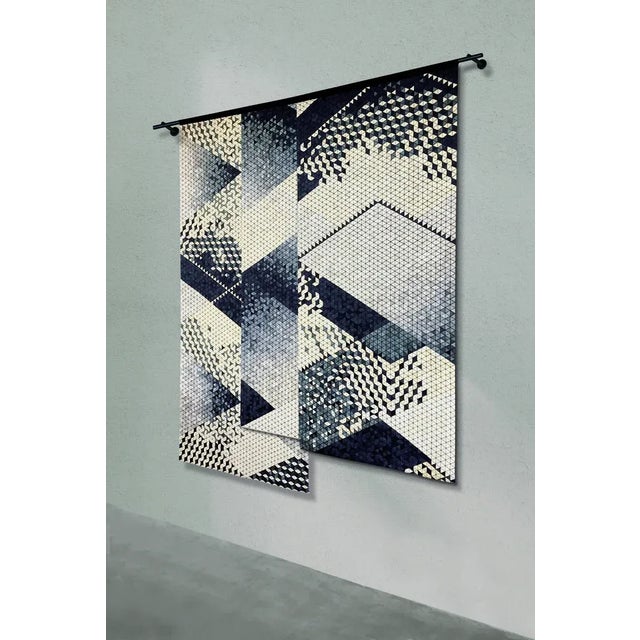 Contemporary Intarsia Wall-Hanging by Elisa Strozyk, Set of 3 For Sale - Image 3 of 4