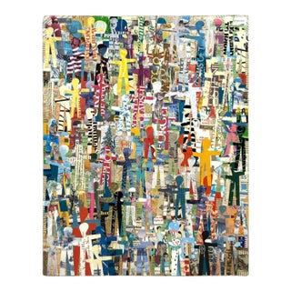 Stanley Green Figurative Paper Collage For Sale