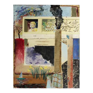 Surrealist Mixed Media Painting by Artist Jacques Lamy