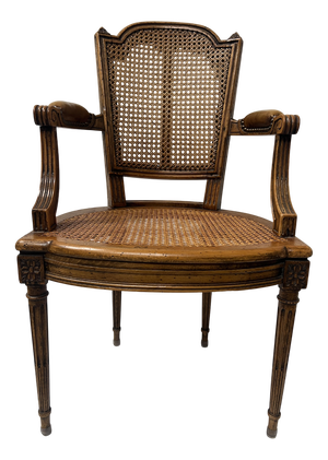 Louis XVI Style Office Chair in Stained Beech