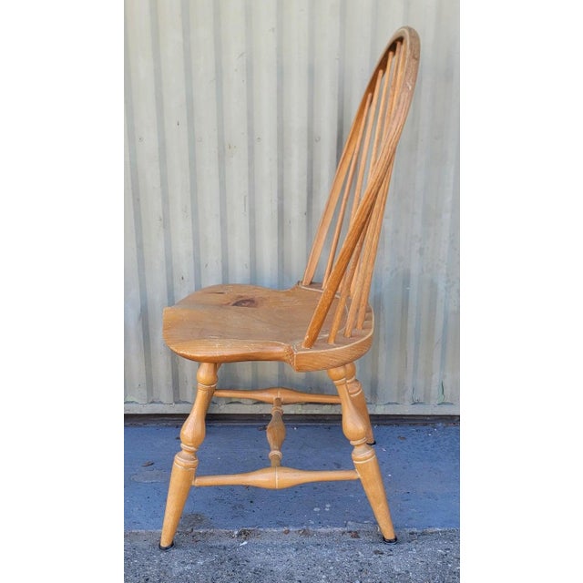 Mid 20th Century Mid 20th Century Set of Four Natural Bowback Windsor Chairs For Sale - Image 5 of 7