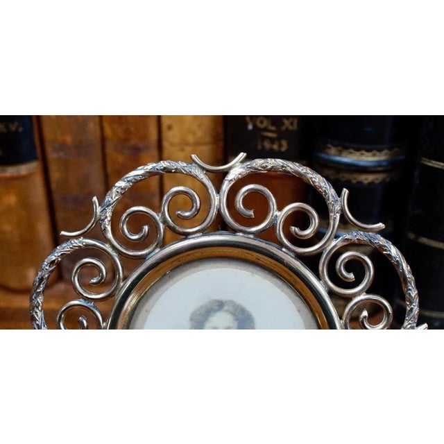 Antique Victorian English Brass Ring Photos Frames, Set of 2 For Sale - Image 11 of 13