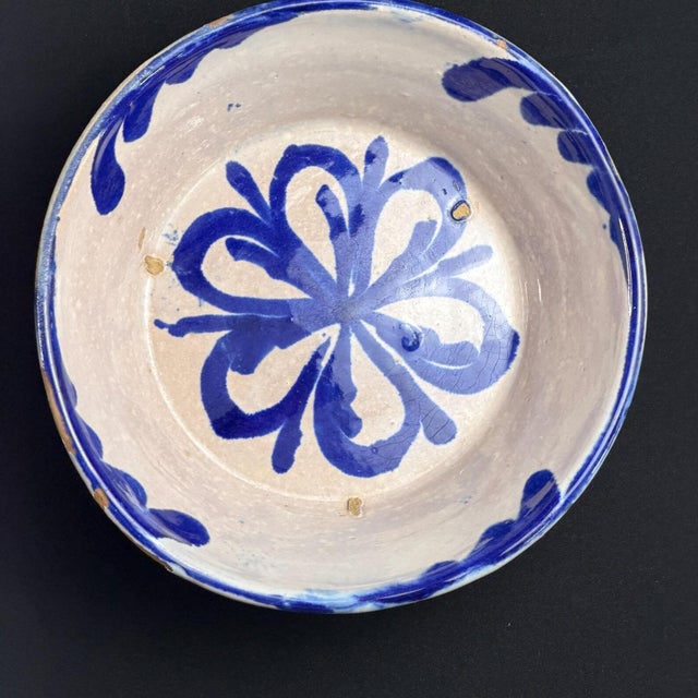 Antique Fajalauza Granada Blue and White Bowls, 1890s, Set of 3 For Sale - Image 4 of 10