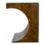 Late 20th Century Modern Geometric Crescent End or Side Table Burl Veneer With Rectangle Glass Top For Sale