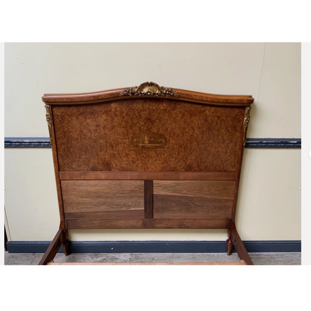 Traditional Antique Empire Opulent Bed with Inlays, 1900 For Sale - Image 3 of 11