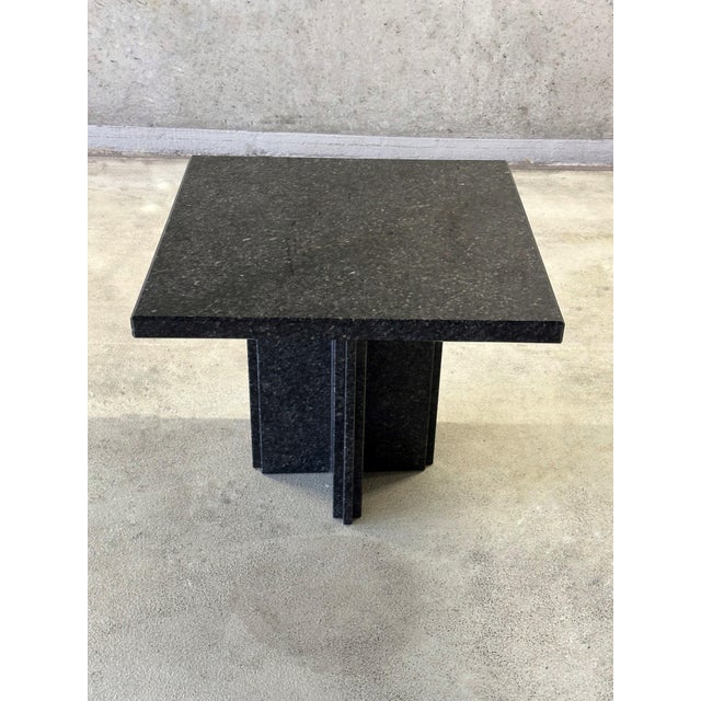 1980s Vintage Granite Side Table, 1980s For Sale - Image 5 of 7