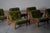 Wood Lounge Chairs in Green Leather, Denmark, 1970s For Sale - Image 7 of 8