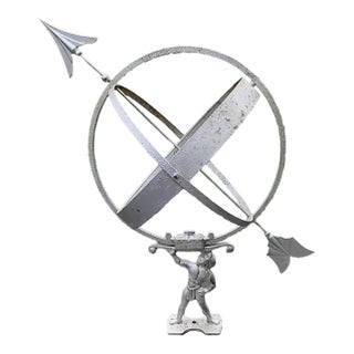 Vintage Swedish Armillary Sundial Signed For Sale